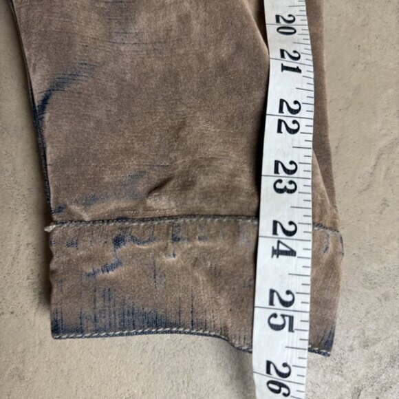 Deadstock Godbody Denim Technology Tan Cotton Faux Suede Jean Jacket Mens 3XL - Picture 10 of 10